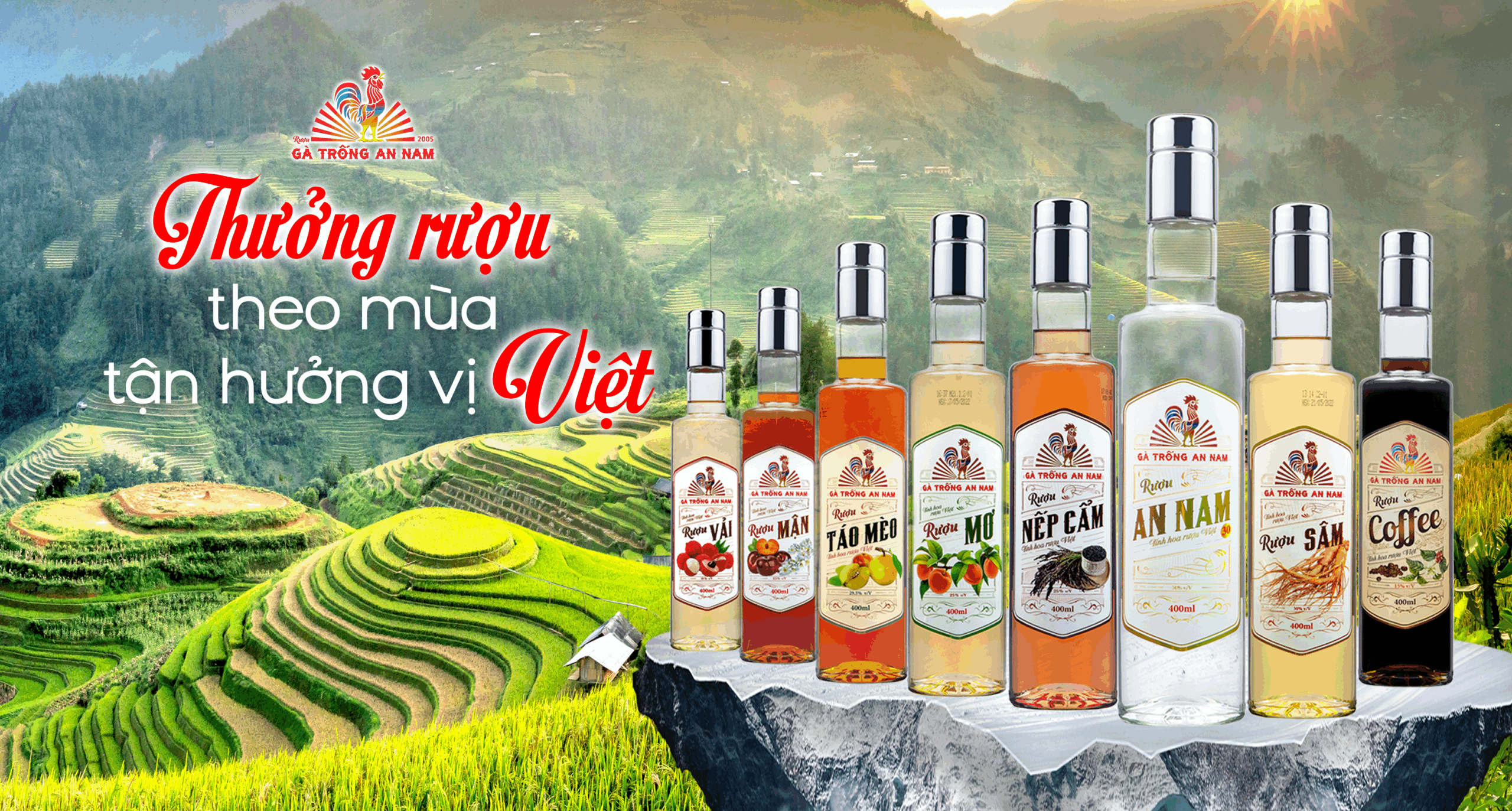 Rượu Gà Trống An Nam – Thưởng rượu theo mùa, tận hưởng vị Việt