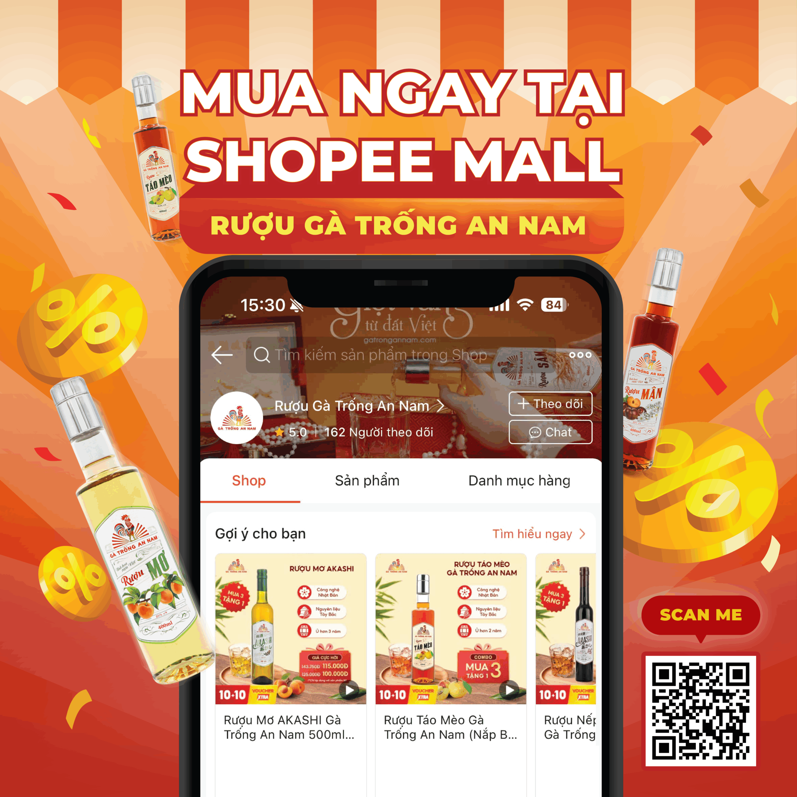MUA SẮM TIỆN LỢI -  RƯỢU GÀ TRỐNG AN NAM TẠI SHOPEE MALL