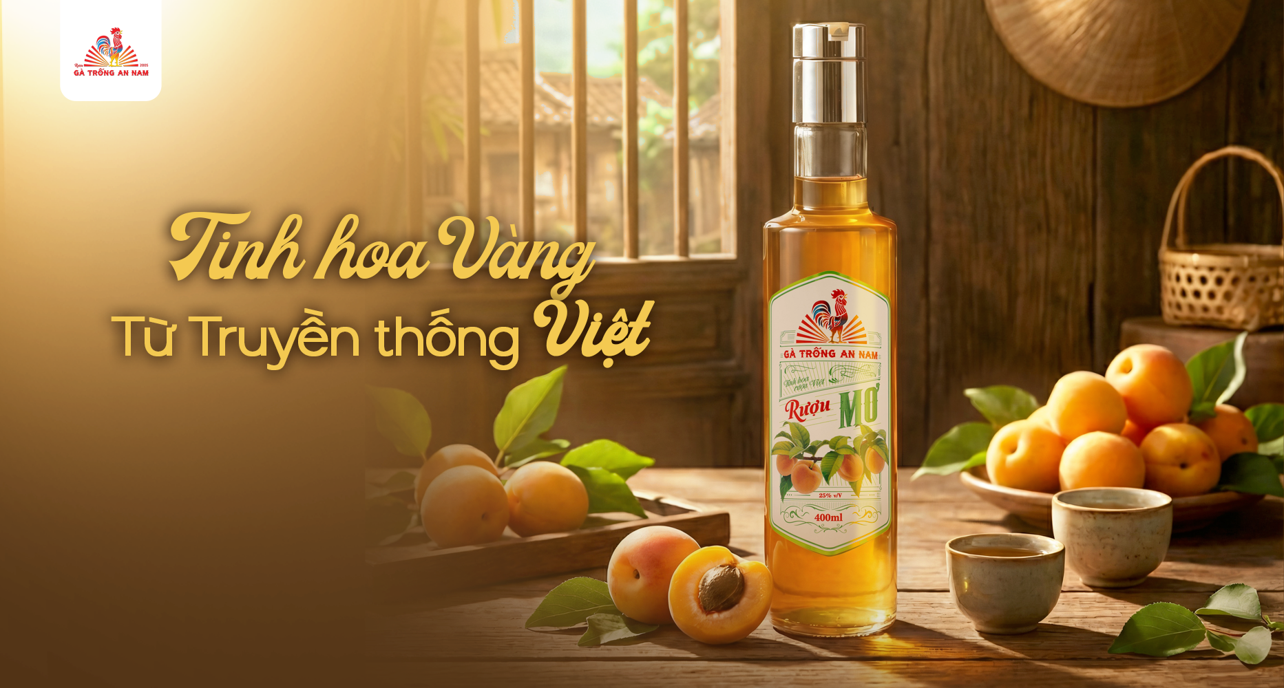 Rượu Mơ Gà Trống An Nam: Tinh Hoa Vàng Từ Truyền Thống Việt