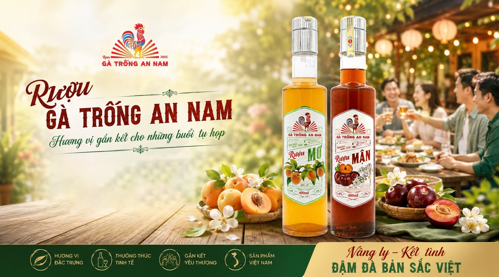 Rượu Gà Trống An Nam – Hương vị gắn kết cho những buổi tụ họp